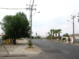 Avenida 18 de Septiembre con una
                        bifurcacin antes del valo Ibaceta