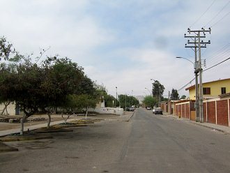 Die
                            Hualles-Strasse in Arica (Chile)