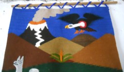 Der Teil mit dem Vulkan und dem
                              fliegenden Condor-Adler, Nahaufnahme