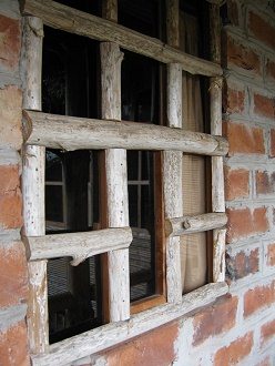 Noch ein Holzfenster,
                                  Nahaufnahme