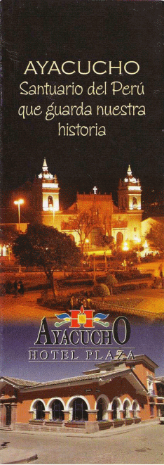 Ayacucho: Hotel Plaza, prospecto 01,
                        portada