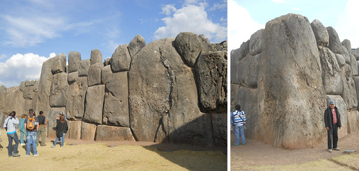 Cusco-Sacsayhuamn: basic walls part 2,
                        walls with giant stones
