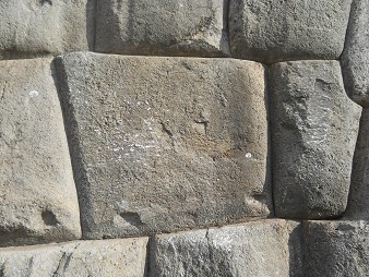 Cusco Sacsayhuamn, Mauer mit geschnittenen Steine, Detail 3
