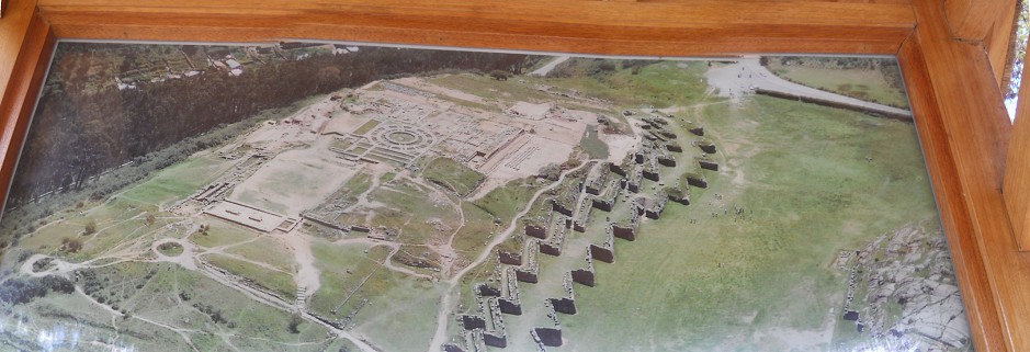 Die Luftaufnahme von Sacsayhuamn, Panoramafoto