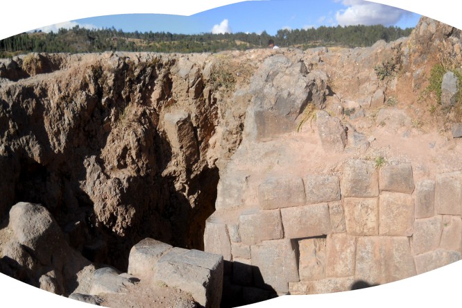 Cusco Sacsayhuamn, noch mehr Rtsel: Ausgrabungen mit Inkamauern, Panorama