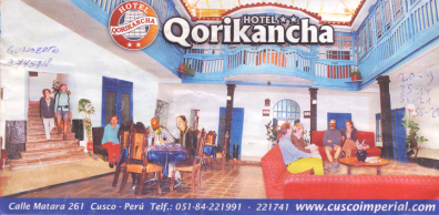 Faltblatt der Hotelgemeinschaft
                        Cuscoimperial mit dem Hotel Qorikancha 01
