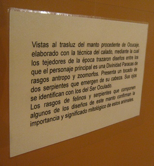 Text ber die Gewebetechniken der
                    Paracas-Kultur