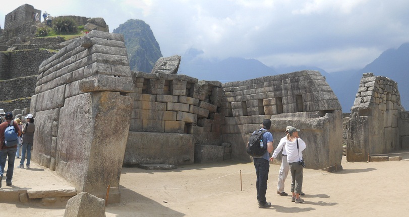 Der Haupttempel von Machu Picchu, die Gesamtsicht