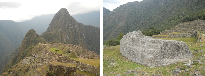 Der Spaziergang zum Zeremonialstein
                                mit herrlichen Aussichten auf Machu
                                Picchu und die Hausberg Huchuypicchu y
                                Huaynapicchu - und wer hat denn den
                                Zeremonialstein dort hingesetzt und
                                geschnitten?