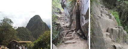 Machu
                                Picchu: Die Wanderung auf den Hausberg
                                Huaynapicchu (Waynapicchu) mit
                                unregelmssigen Treppen