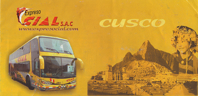 Propekt von Cial 01, Titelblatt mit Cusco
                        und Machu Picchu