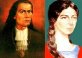 Tpac Amaru y su mujer Micaela
                            Bastidas