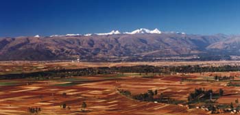 Valla del Mantaro,
                          campos agrcolas y montaas andinas