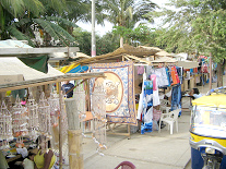 Rckreise von Guayaquil nach
                                    Lima 2008, Marktstnde in Mancora