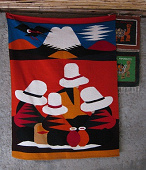 Ecuador Salasaca: nice wall carpets
                                woven by natives - tapistry